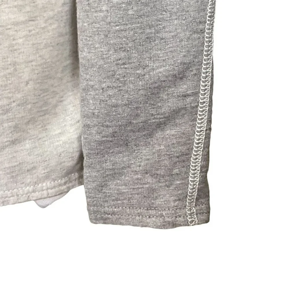 J Crew Colorblock Back Zip Sweatshirt Womens XS Gray White Long Sleeve Pullover